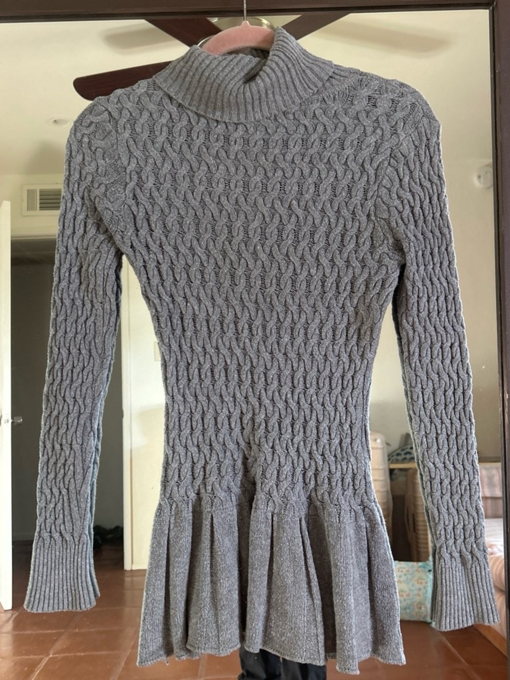 Arden B Cable-Knit Peplum Sweater Top